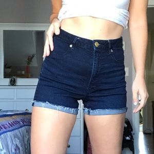 AEO Super High Waisted Jean Shorts